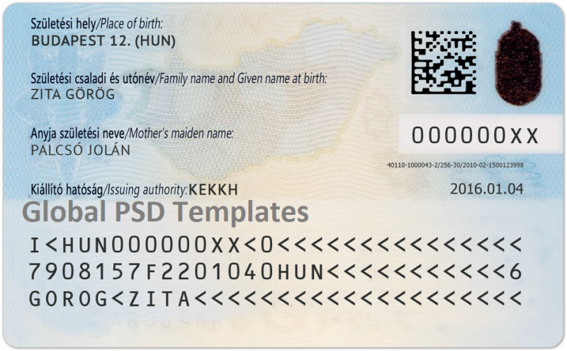Hungary ID Card Template (Front & Back) - Image 2