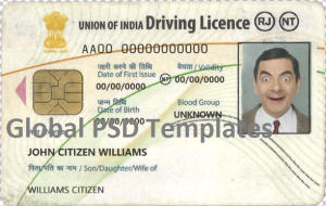 Indian Drivers License Template