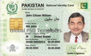 Pakistan Id Card Template