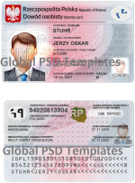 Poland ID Card Template (scan)