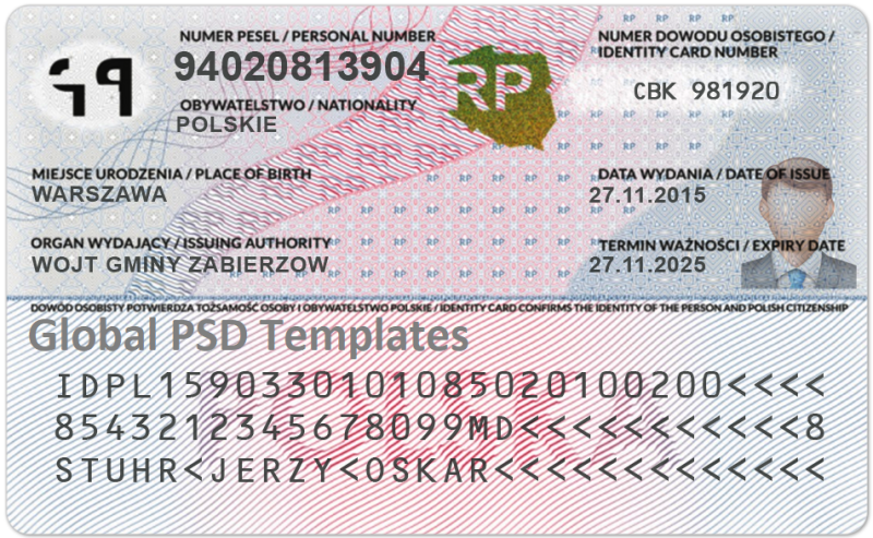 Poland ID Card Template (Front & Back) - Image 2