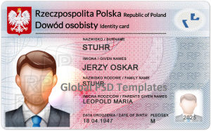 Poland ID Card Template (Front & Back)
