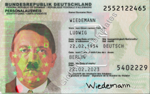 Germany ID Card 1200dpi Template