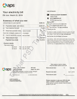 Arizona Electricity Bill PSD Template