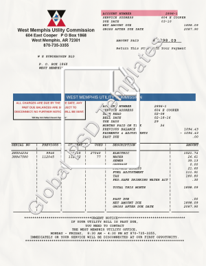 Arkansas Utility Bill PSD Template