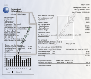 Connecticut Electricity Bill PSD Template