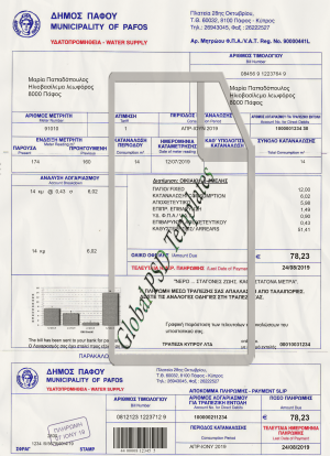 Cyprus Water and Electricity Bill PSD Template