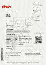 Germany Utility Bill PSD Template