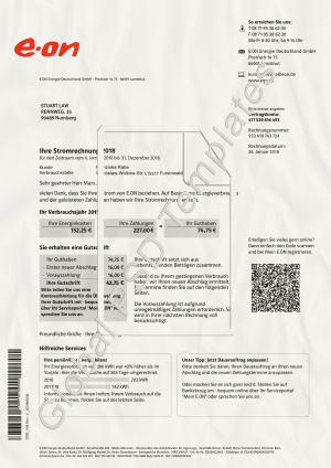 Germany Utility Bill PSD Template