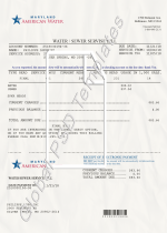 Maryland Water Bill PSD Template