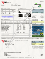 Nevada Utility Bill PSD Template