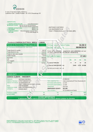 Italy Utility Bill PSD Template v2